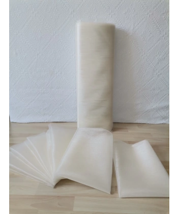 10 Adet Ekru 100X300 Kristal Tül Düğün Bohça Süsü Nikah Bohça Süsü Nişan Bohça Süsleme Tülü