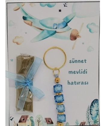 50 Adet Uçak Görsel Hazır Paketlenmiş Hediyelik Dağıtmalık Sünnet Kınası ve Anahtarlık