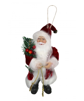 Yılbaşının semboli Asılabilir Noel Baba Figürü 12 CM