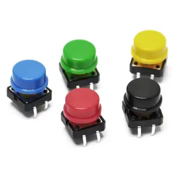 12x12 7.3mm Tact Switch Buton Şapkalı - SARI