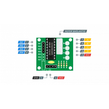 Arduino Step Motor Sürücü Kontrol Devresi 28BYJ-48