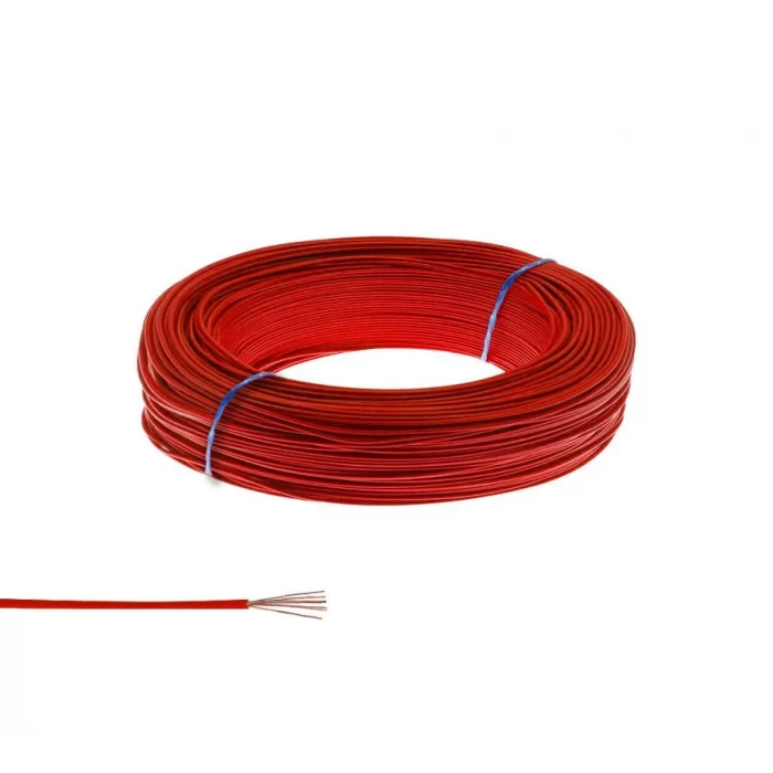 Çok Damarlı Zil Teli - Montaj Kablosu (1 metre) KIRMIZI kablo