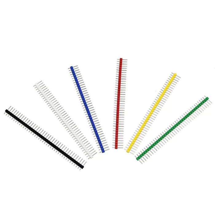 1x40 Siyah Header PCB Konnektörü - Erkek Pin - 40 Pinli