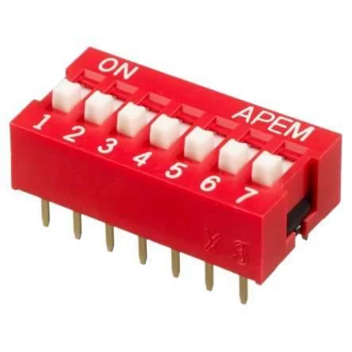 7 li Dip Switch 2.54mm ON-OFF