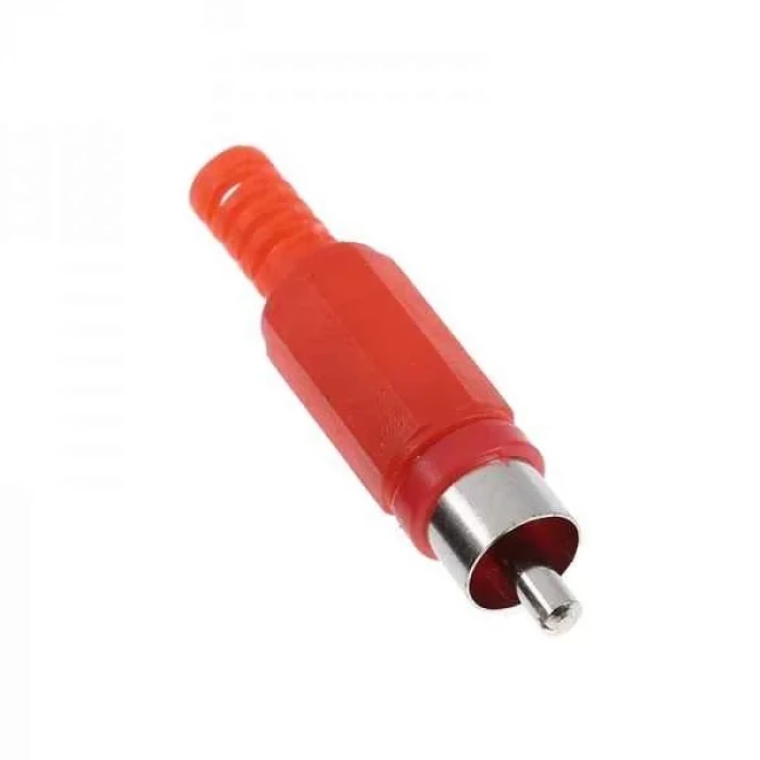 RCA Erkek Konnektör Tos Jak Fiş KIRMIZI