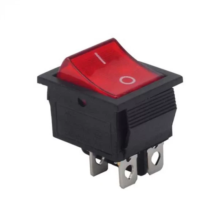 21x15mm Işıklı On-Off Switch Anahtar 4P