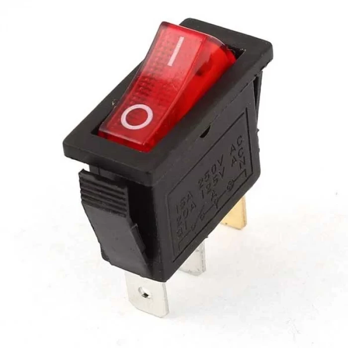 Tekli Dar Işıklı ON-OFF Anahtar Switch 3P