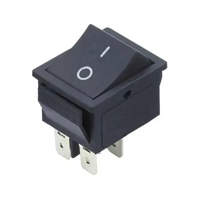 Geniş On-Off Power Switch Anahtar 4 Pin - SiYAH