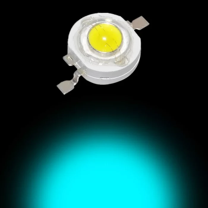 3W Power LED - Turkuaz Mavi