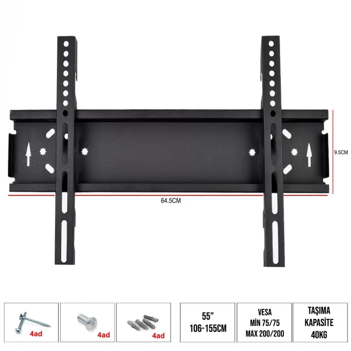 Lcd Askı Aparatı Sabit 55 106-155 cm Polsat