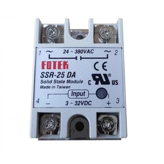 SSR-25DA (25A) Solid State Röle (Geliştirme Kartlarıyla Uyumlu)