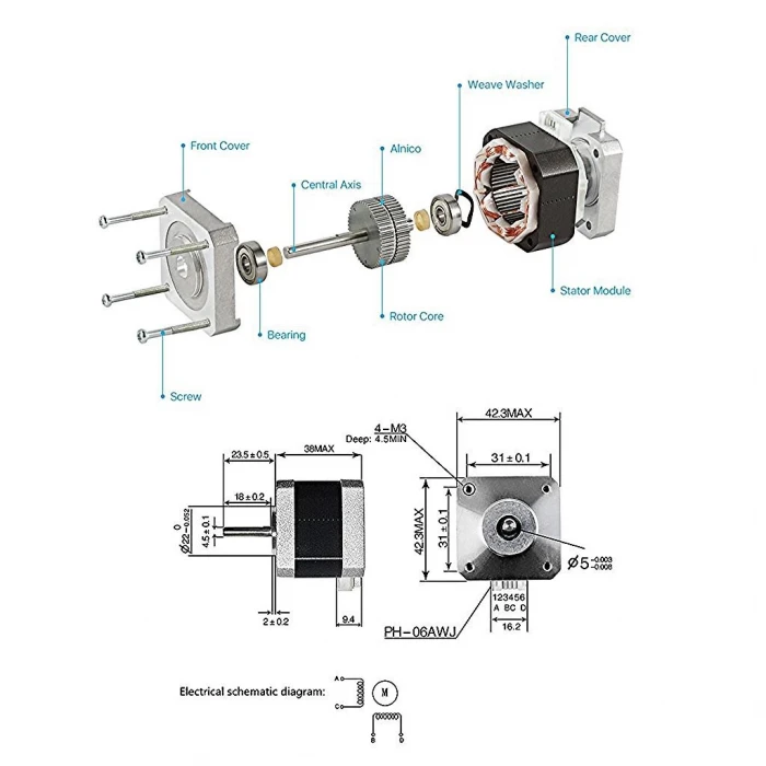 17HS4401 Nema 17 Step Motor