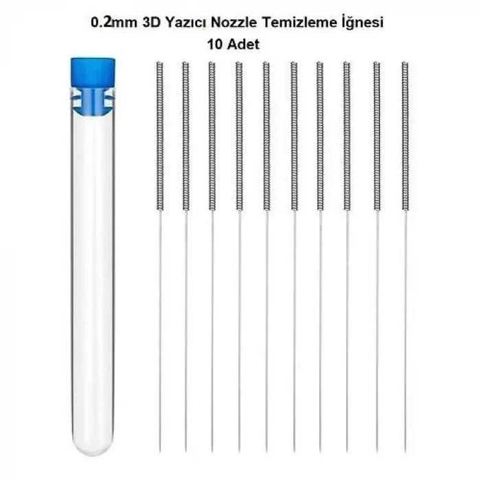 3D Yazıcı Nozzle Temizleme İğnesi - 0.2 mm - 10 Adet