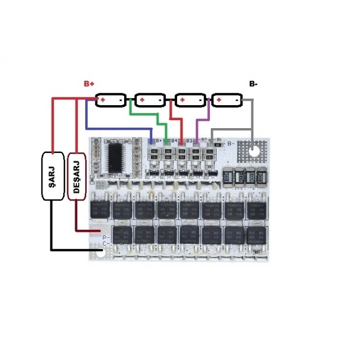 5S 100A 21V BMS 18650 Lityum Lipo Pil Şarj Koruma Devresi