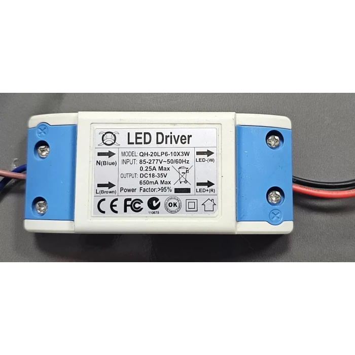 6 - 10 x 3W 650mA Led Sürücü Sabit Akım Led Driver