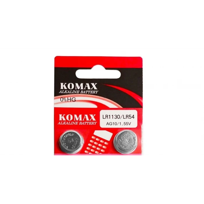 AG10 LR1130/LR54 1.5V Düğme Pil Komax
