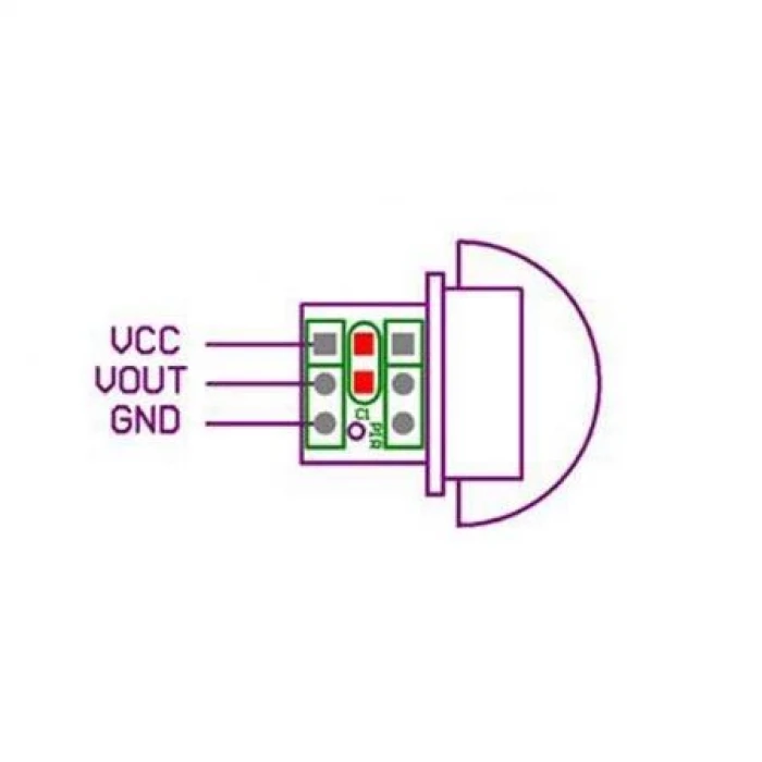 Arduino Hareket Sensörü - Mini PIR Dedektör Modülü - AM312 AS312