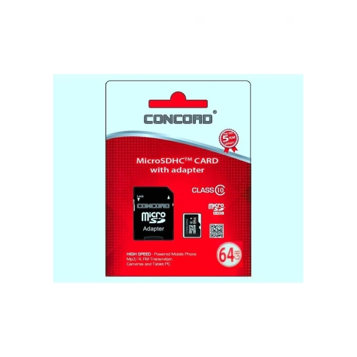 Concord 64Gb Class10 Micro Sdhc Hafıza Kartı+Adaptör (C-M64)