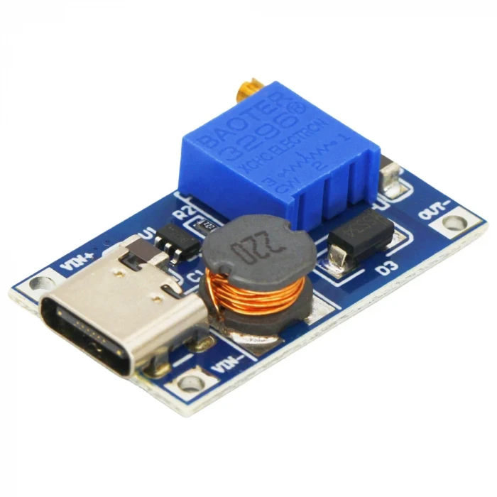 MT3608 2A Dc-Dc Güç Modülü Type-C Çıkışlı