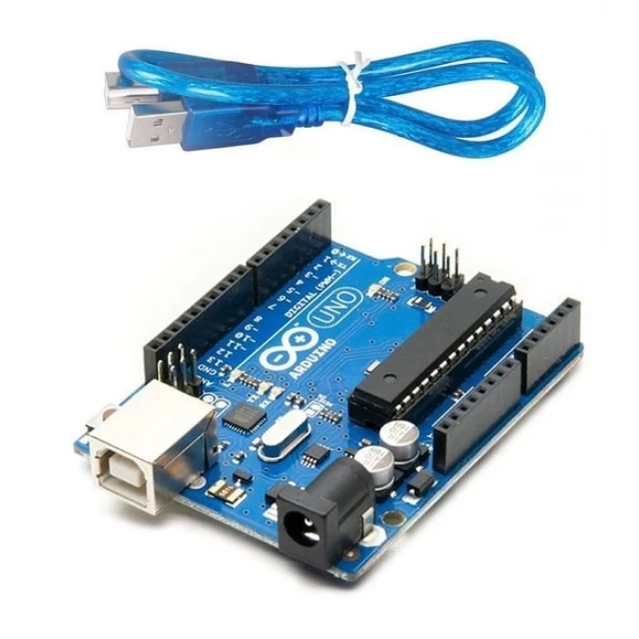 Arduino Uno R3 DIP Yeni Versiyon (Orjinal) + USB Kablo