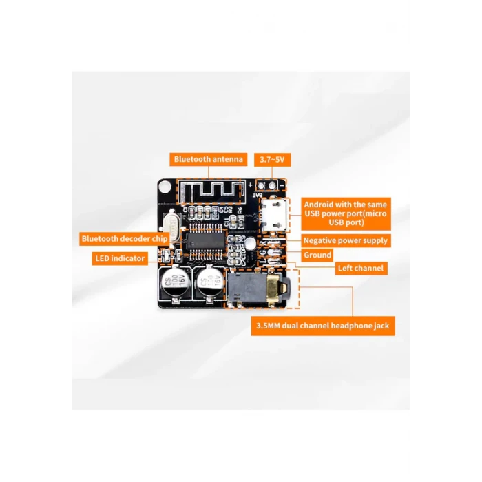 XFW-314 V2 Bluetooth 5.0 Kablosuz Ses Alıcı Amfi