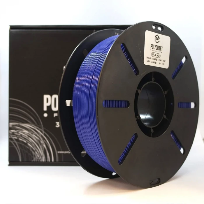 Polycraft PLA HQ (Plus) Filament 1.75 mm - 1 kg - Şeffaf Koyu Mavi