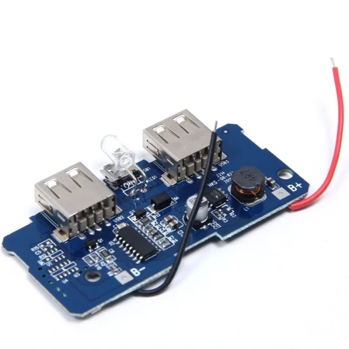 Powerbank Hızlı Şarj Modülü - 18650 Piller için Powerbank Devresi (Ekransız)