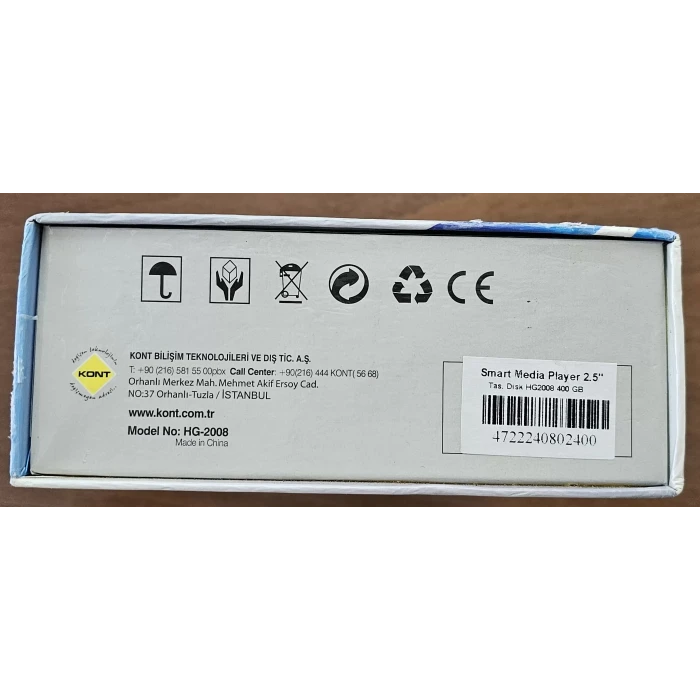SMART MEDIA PLAYER 400 GB 2.5 Hardisk Yok - Kutulu