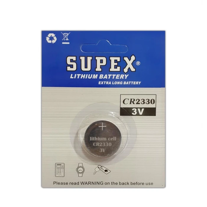 SUPEX CR2330 Pil - 3V Lityum Para Pil - 1 adet