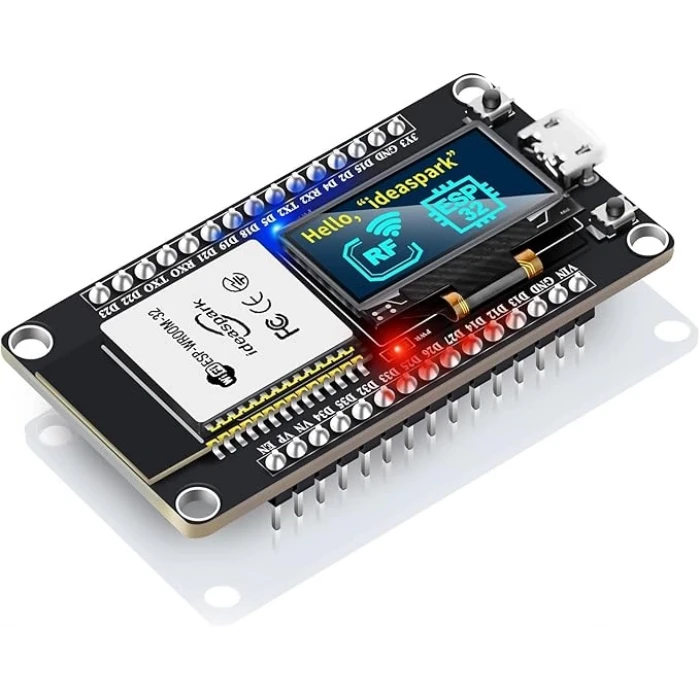 ESP32 Development Board Integrated 0.96 Inch OLED Display,CH340 Driver,WiFi+BLE Wireless Module,and Micro USB Works Great for Arduino/Micropython