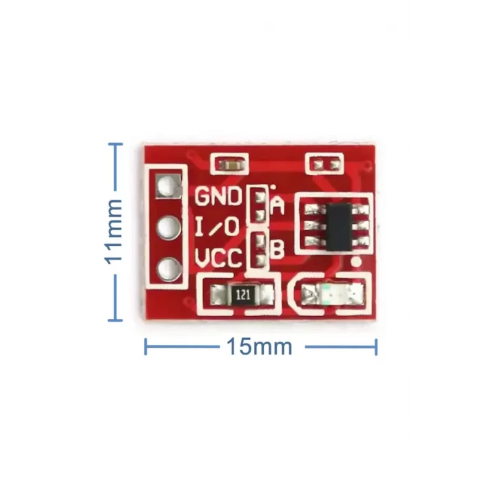 TTP223B Kırmızı Dokunmatik Sensör Modülü Touch Kapasitif 1 Kanal