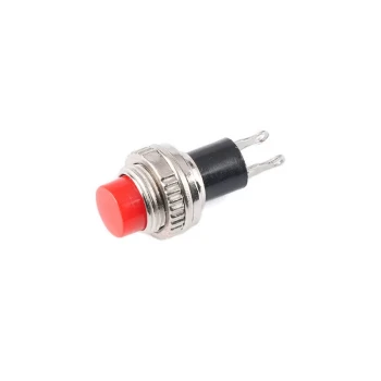 10mm Mini Diafon Buton - Normali Açık (NO) - KIRMIZI