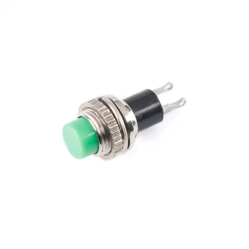 10mm Mini Diafon Buton - Normali Açık (NO) - YEŞİL