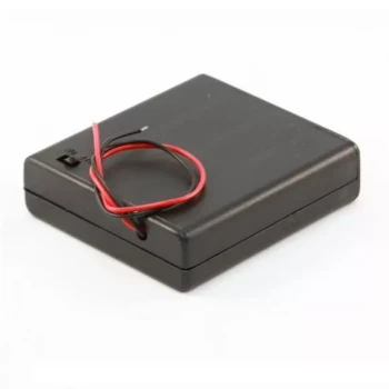 4-lü AA Anahtarlı Kutulu Kalem Pil Yuvası