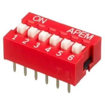 6 lı Dip Switch 2.54mm ON-OFF