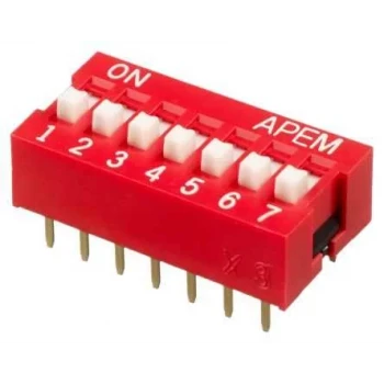 7 li Dip Switch 2.54mm ON-OFF