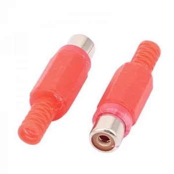 RCA Dişi Konnektör Tos Jak Fiş KIRMIZI