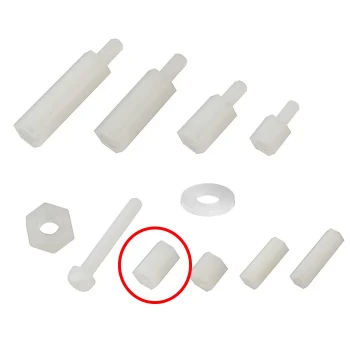 M3 x 5mm Plastik Aralayıcı Distans (BEYAZ) Dişi - Dişi M3*5+6mm