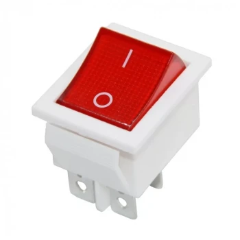 Işıklı Geniş On-Off Power Switch Anahtar 4 Pin - BEYAZ