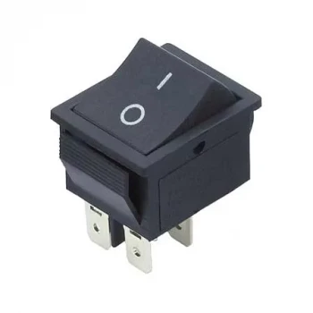 Geniş On-Off Power Switch Anahtar 4 Pin - SiYAH