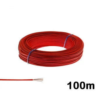 Çok Damarlı Zil Teli - Montaj Kablosu 100 metre KIRMIZI kablo