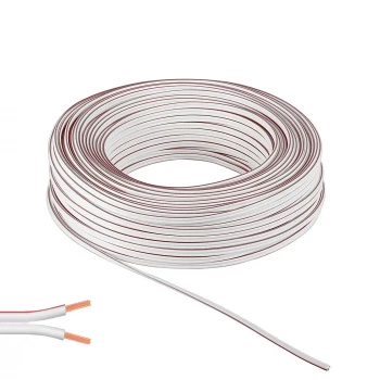 Hoparlör Kablosu 2x0.75 BEYAZ - 1 Metre