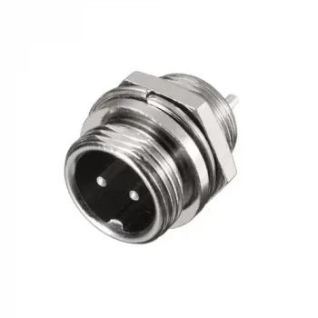 Mike Konnektör Fiş 2 Pin 16mm Erkek