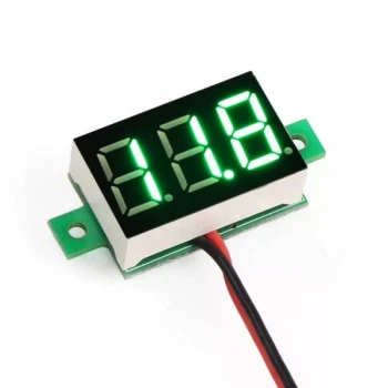 Dijital Mini DC Voltaj Göstergesi Voltmetre YESiL Display 0-100V