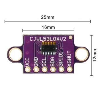 GY-VL53L0XV2 Lazer Mesafe Ölçme Sensörü 940nm VL53L0X Modülü