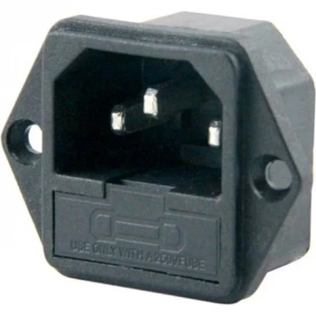 Power Soket Erkek Şase Kulaklı (Sigorta Yuvalı)