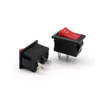 Kırmızı Basmalı Anahtar KCD1 6A@250VAC ON/OFF SPST Ek Bölme