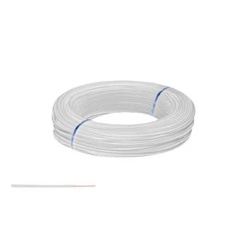 Tek Damarlı Zil Teli - Montaj Kablosu (5 metre) Beyaz kablo