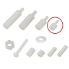 M3 x 15mm Plastik Aralayıcı Distans (BEYAZ) Dişi - Erkek M3*15+6mm