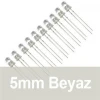 5mm LED Şeffaf Beyaz